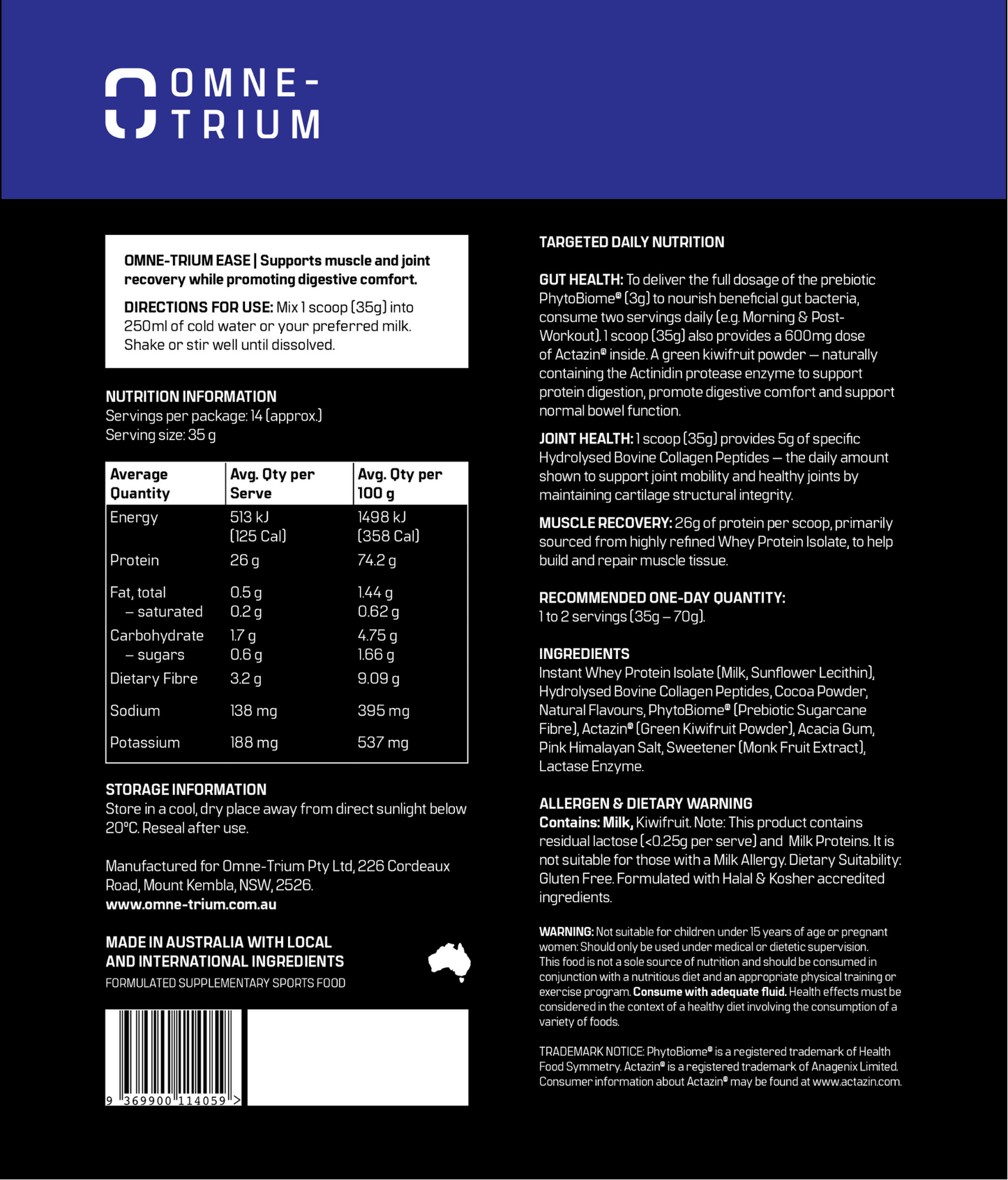 EASE Whey Isolate & Collagen Protein